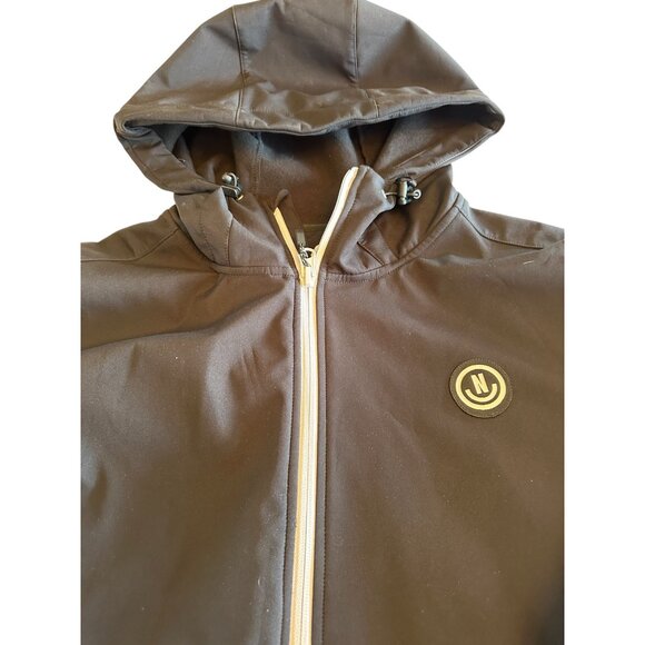 Neff Men's Large Black Hooded Softshell Jacket With Fleece Lining & Full-Zip - Picture 2 of 11